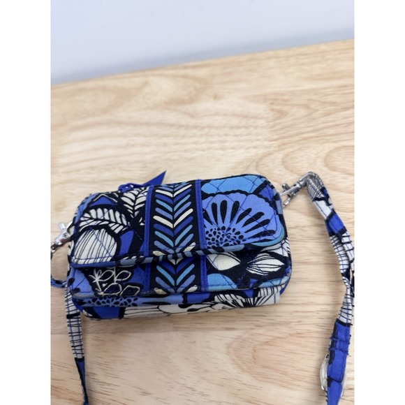 VERA BRADLEY BLUE BAYOU Double Zip- 2in1 Wallet Detachable Strap Crossbody #63 - Picture 9 of 9